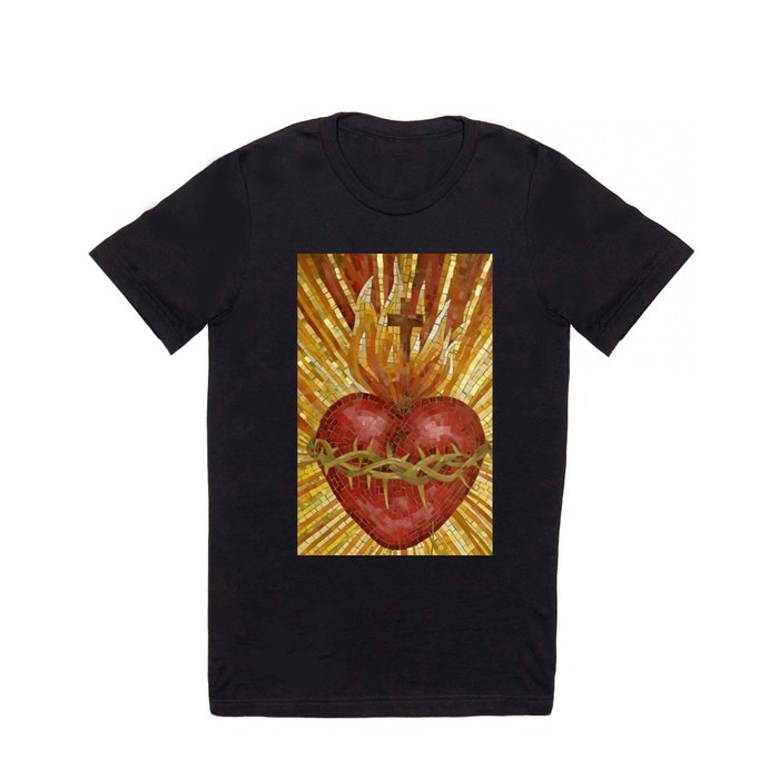 Sacred heart stained glass T Shirt