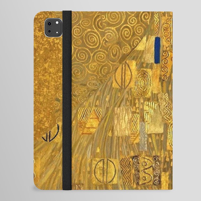 All the World is Gold symbolist portrait painting by Gustav Klimt iPad Folio Case