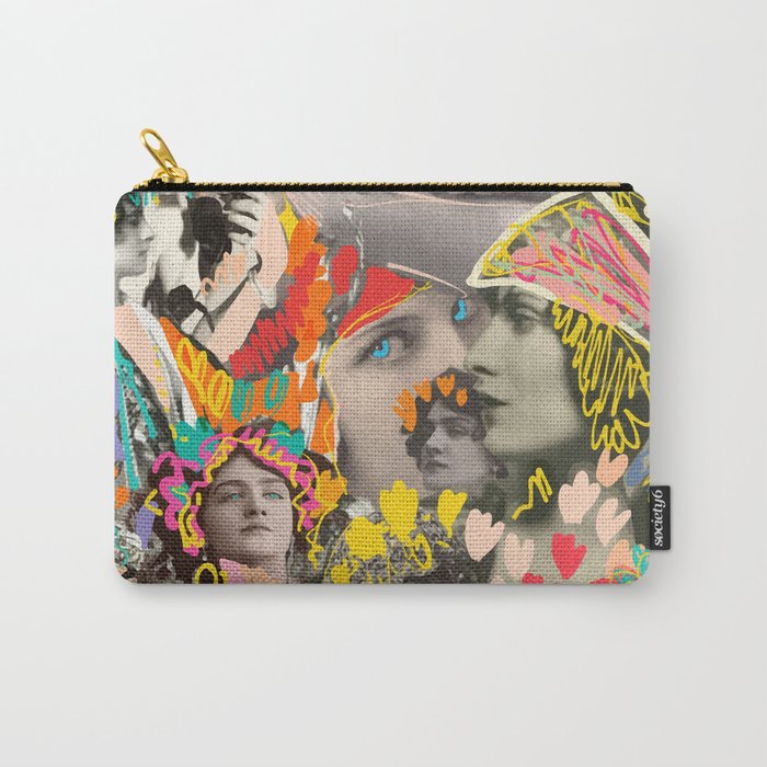 Vintage Ladies Early Century Pop Art Graffiti Collage by Emmanuel Signorino Carry-All Pouch