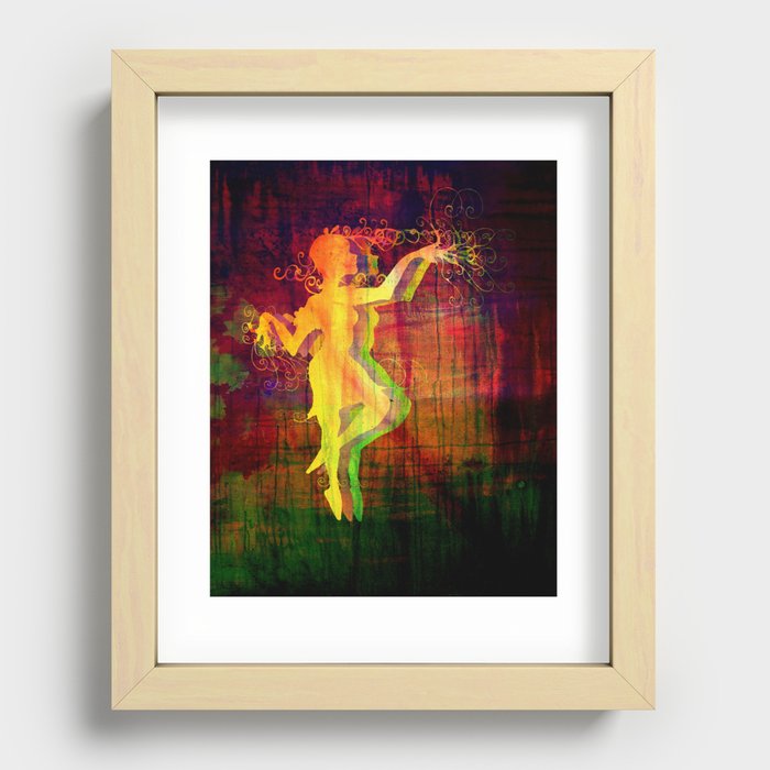 Alice Dancing Darkly Recessed Framed Print