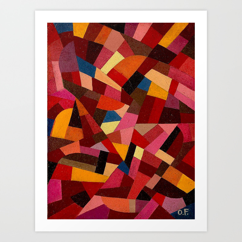 Komposition 1940 Mid Century Modern Abstract Geometric Colorful