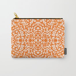 Animal Prints Pattern - Orange & White  Carry-All Pouch