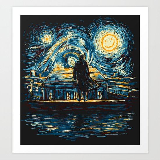 Starry Fall (Sherlock) Art Print