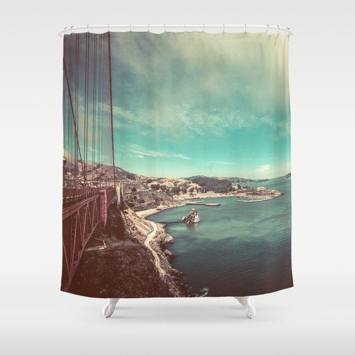 San Francisco Bay from Golden Gate Bridge Shower Curtain