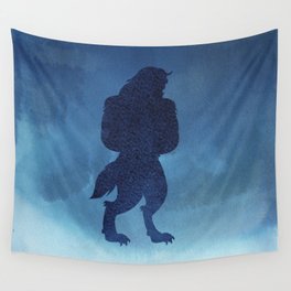 Beast Silhouette - Beauty and the Beast Wall Tapestry