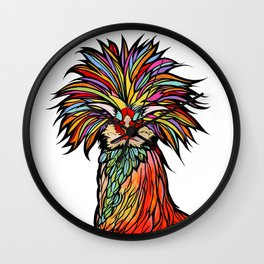 Josey Wales the Polish Rooster by RobiniArt Wall Clock