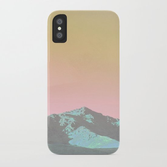 teal hills raibow skies iPhone Case