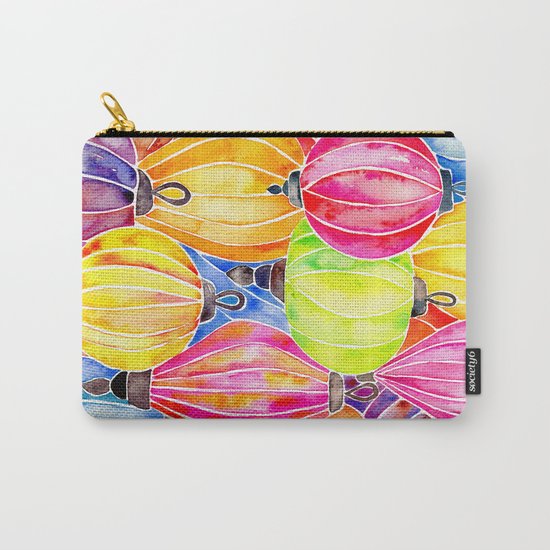 Vietnamese Rainbow Lanterns Carry-All Pouch