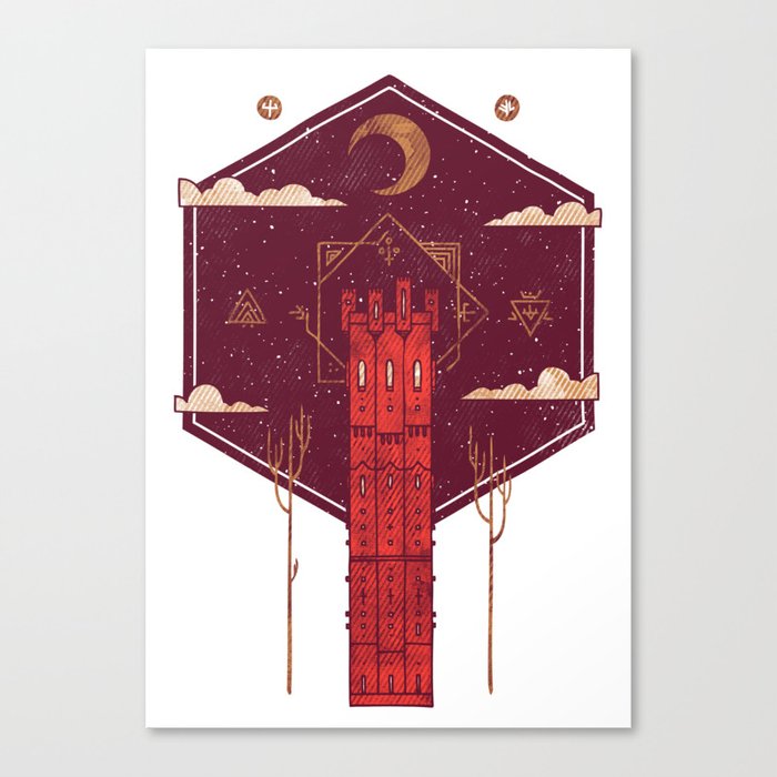 The Crimson Tower Canvas Print