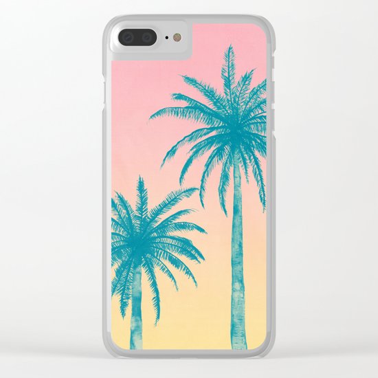 Palm Trees Clear iPhone Case