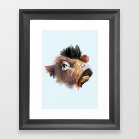Crazy Cow Framed Art Print