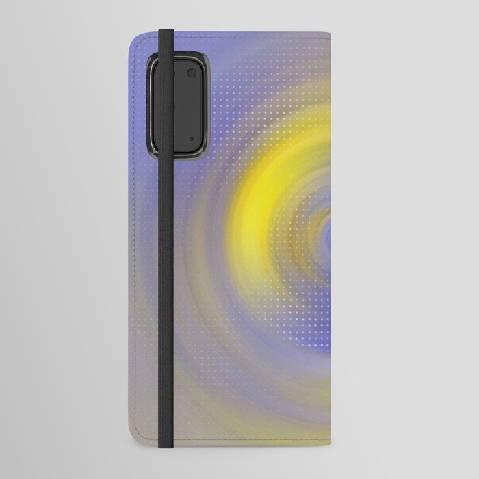 Yellow Blue Fluid Android Wallet Case