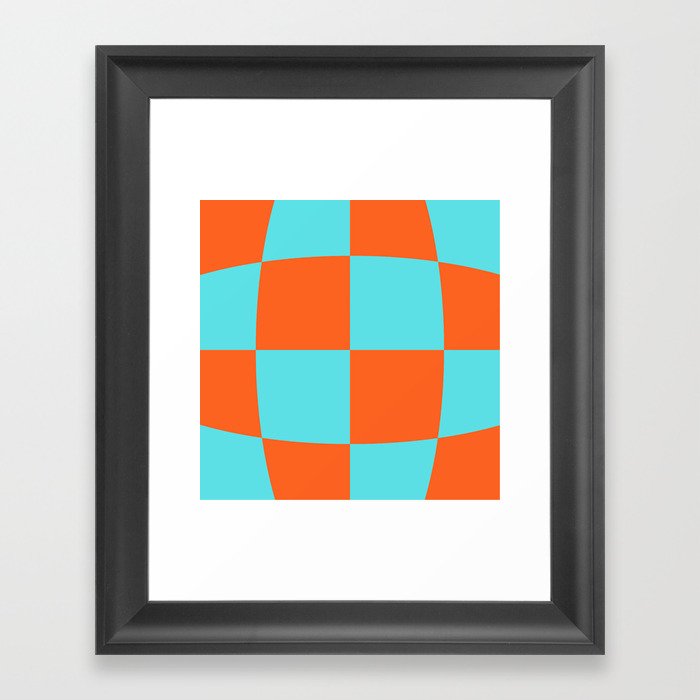 Trippy Checkerboard Framed Art Print