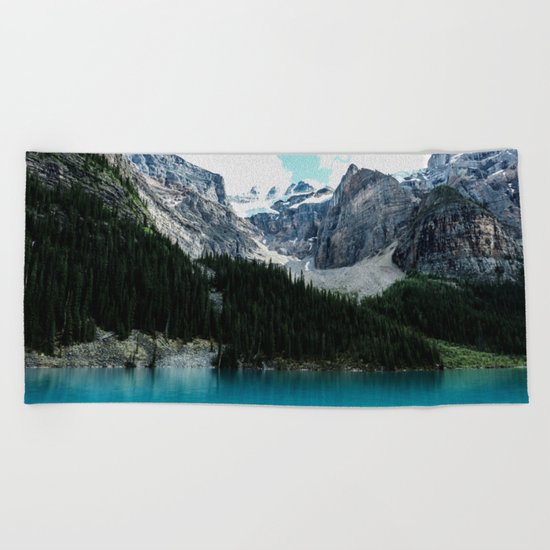 Moraine lake Wander (landscape) Beach Towel