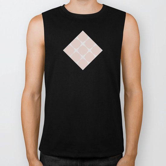 Polka Dots & Pink Tiles Biker Tank
