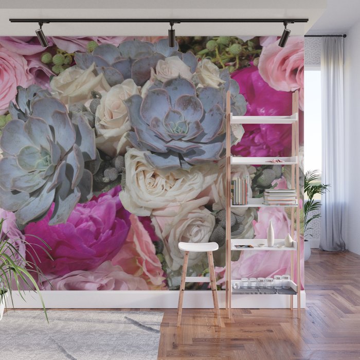 Succulent Floral Wall Mural