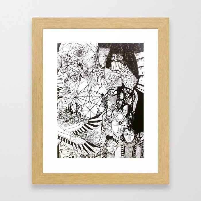 TRIBES IN THE VOID (ONE WORLD) Framed Art Print