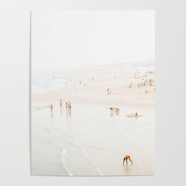 At The Beach (twelve) - minimal beach series by Ingrid Beddoes Poster