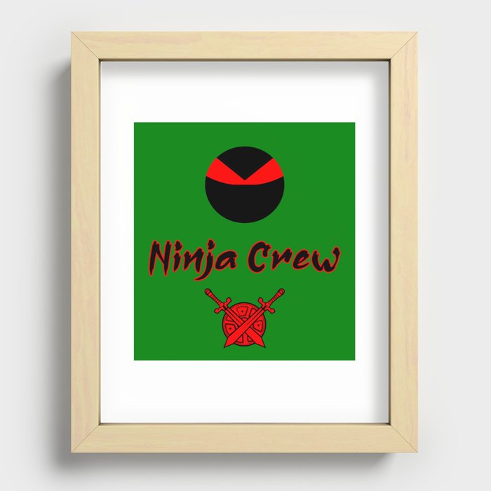 Ninja Crew Full Logo Recessed Framed Print