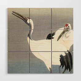 Two Cranes, 1900-1930 by Ohara Koson Wood Wall Art