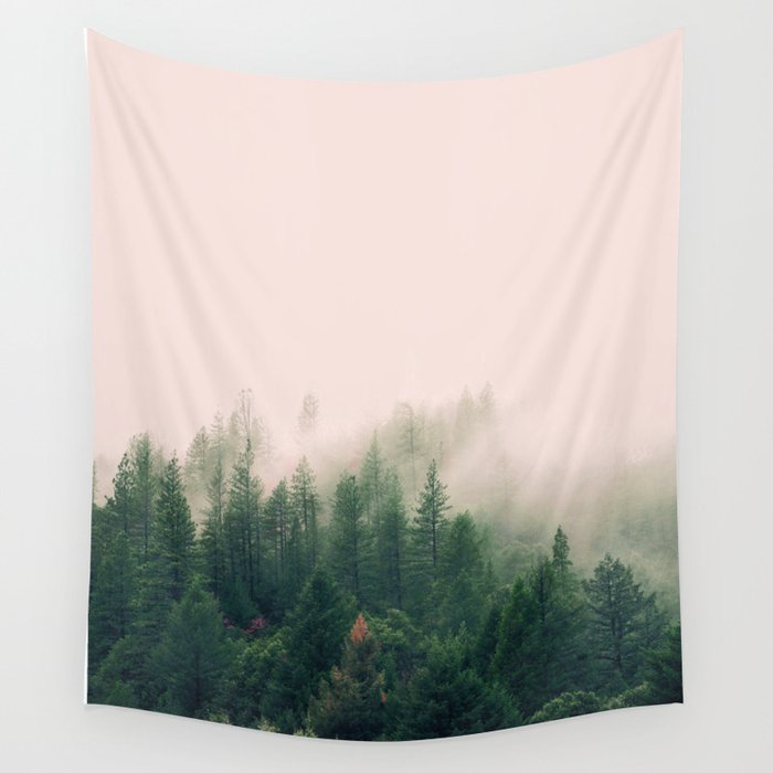 Pink Fog Wall Tapestry