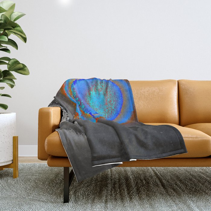 Abstract Landscape Series | Blue Moon Over Night Waters |  | Nadia Bonello Throw Blanket