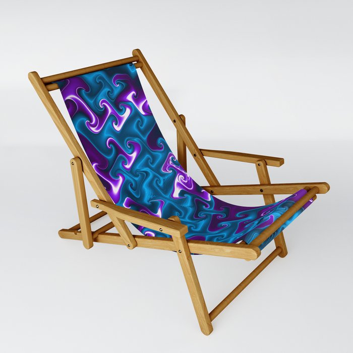 Teal and Purple Gnarl Sling Chair