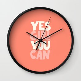 Yes Girl You Can Wall Clock