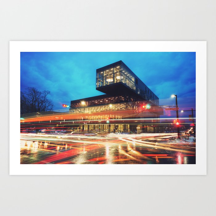 Motion at the Library Art Print