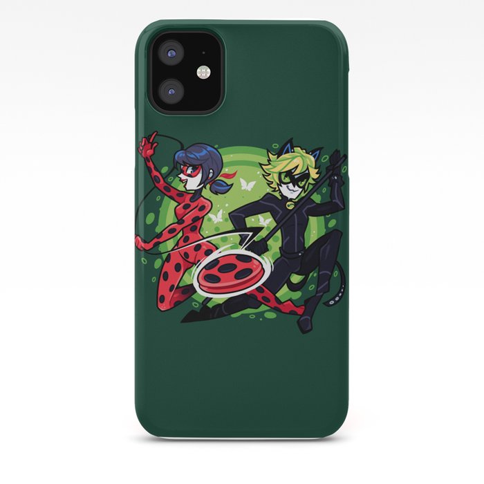 Miraculous Ladybug And Cat Noir Iphone Case By Zoestanleyarts