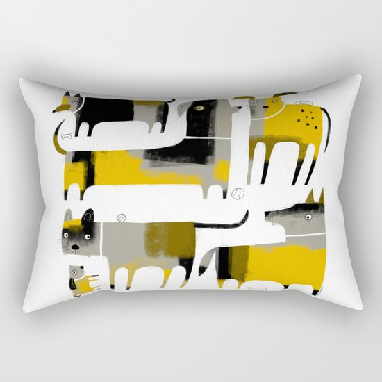 PATCHWORK DOGS Rectangular Pillow