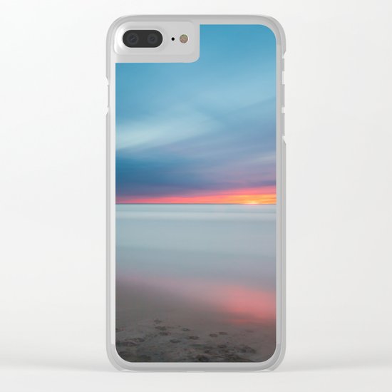 Sunset pastel #ocean Clear iPhone Case