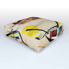 The Bird by Wassily Kandinsky Outdoor Floor Cushion | Painting, Beautifulcolors, Russian, Curated, Bird, Thebird, Scarletmacaw, Animal, Absract, Rainforest 