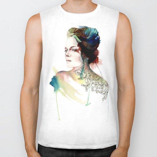 blossoming tattoos Biker Tank