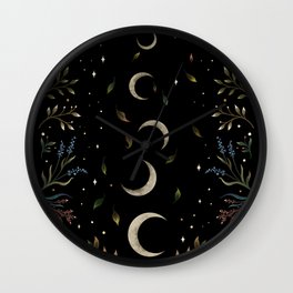 Crescent Moon Garden Wall Clock