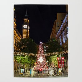 Christmas Tree, Martin Place, Sydney Poster