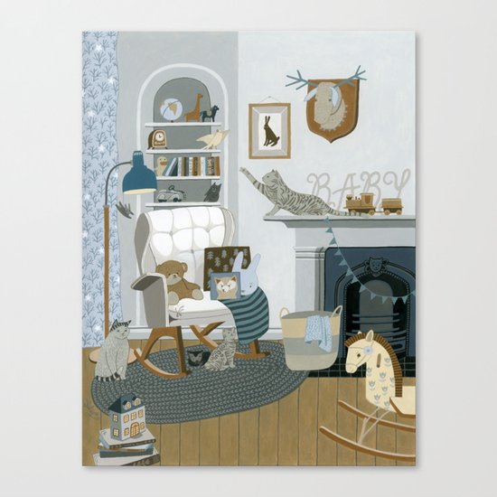 Baby Animal Nursery Canvas Print