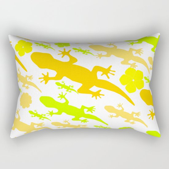 Lizards in yellow and green Rectangular Pillow