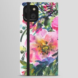 floral phrases: LOL iPhone Wallet Case