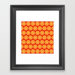 Oranges Pattern Framed Art Print