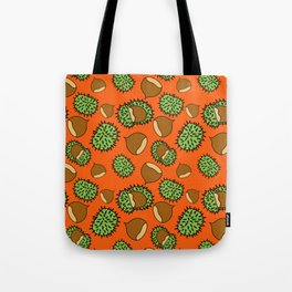 Chestnut and Chestnut Cupule Pattern Tote Bag