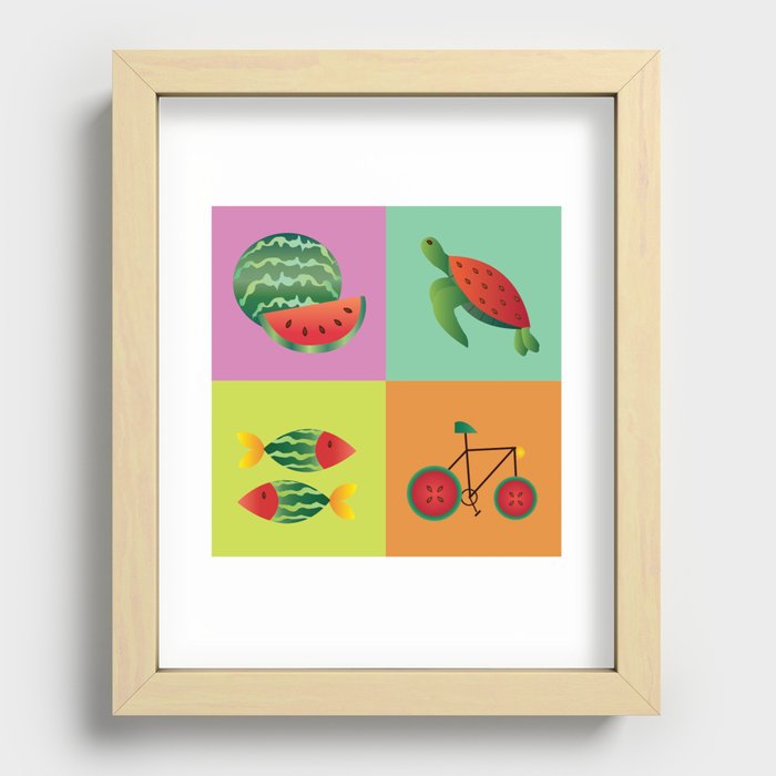 Watermelon Mix Recessed Framed Print