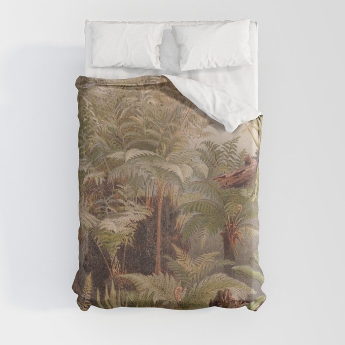 Farne I - Tropical Plants Duvet Cover