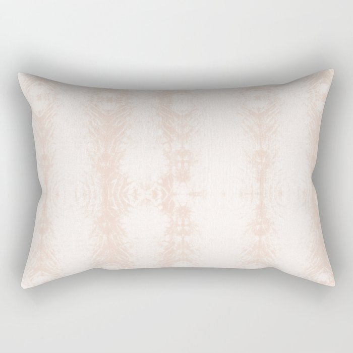 Shibori organic striped - pink blush Rectangular Pillow