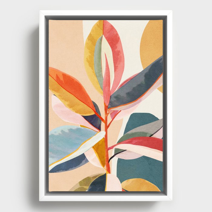 Colorful Branching Out 05 Framed Canvas