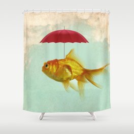 under cover goldfish 02 Shower Curtain