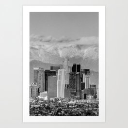 Los Angeles Black and White Art Print