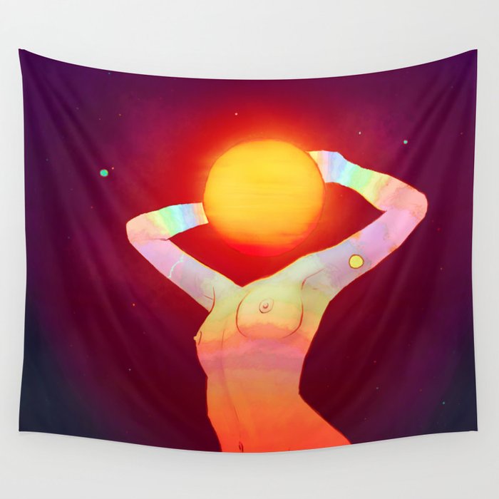 Sun Head Wall Tapestry By Phazed Society6