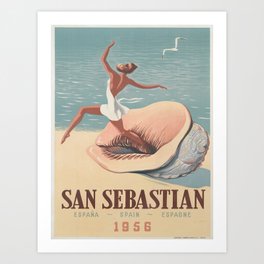 Vintage poster - San Sebastian Art Print