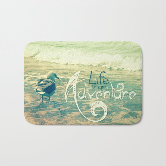 California Beach Seagull Bath Mat